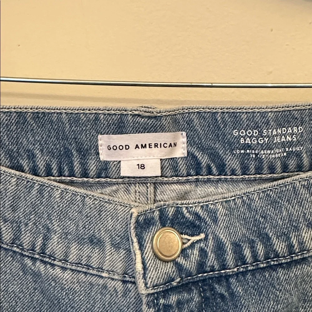 Good‎ American Good Standard Baggy Jeans Low Rise 30 1/2” Inseam Sz 18 NWT